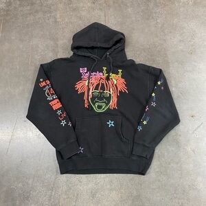 Trippie Redd Neon Tour Hoodie Black Merch Pullover Sweatshirt Mens M